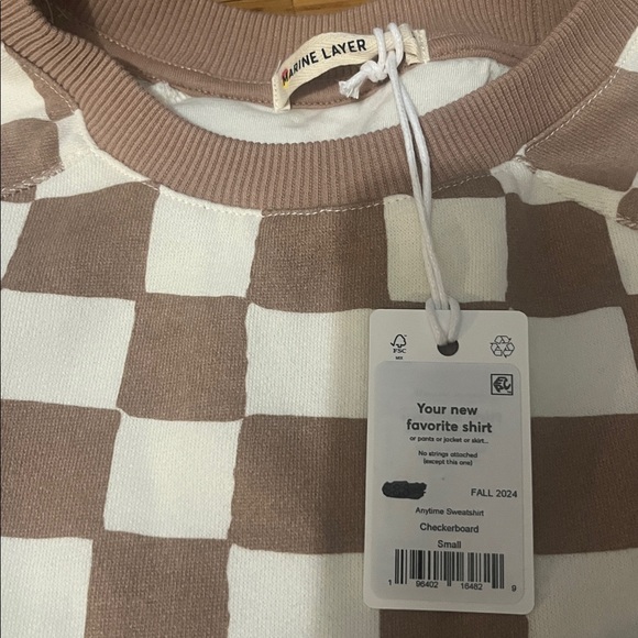 Marine Layer ‘Checkerboard’ Sweatshirt - Picture 5 of 5